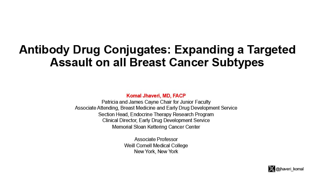 Antibody Drug Conjugates Expanding a Targeted Assault on all Breast Cancer Subtypes