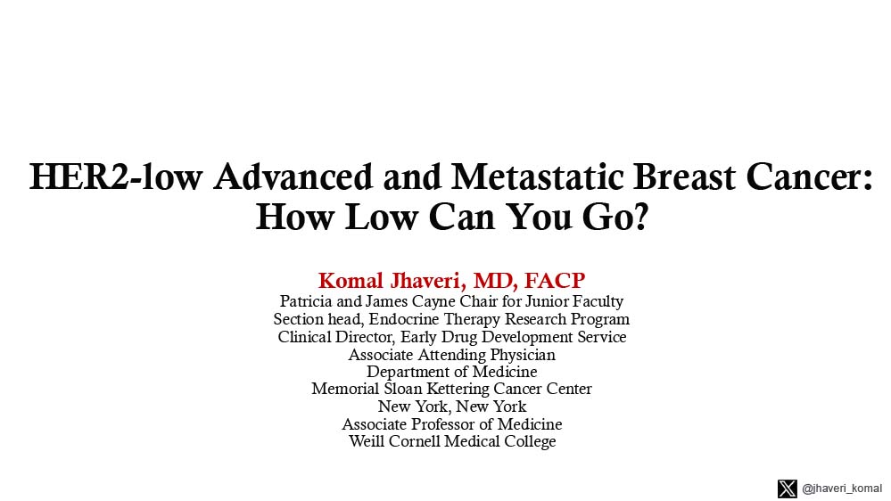 HER2 LOW Advanced and Metastatic Breast Cancer | How Low Do You Go?