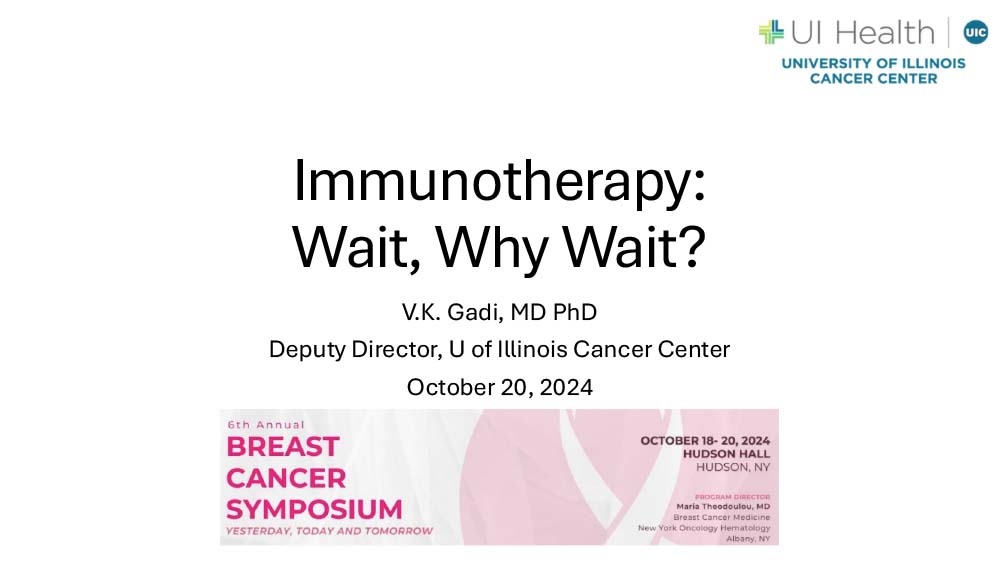 Immunotherapy: Wait, Why Wait