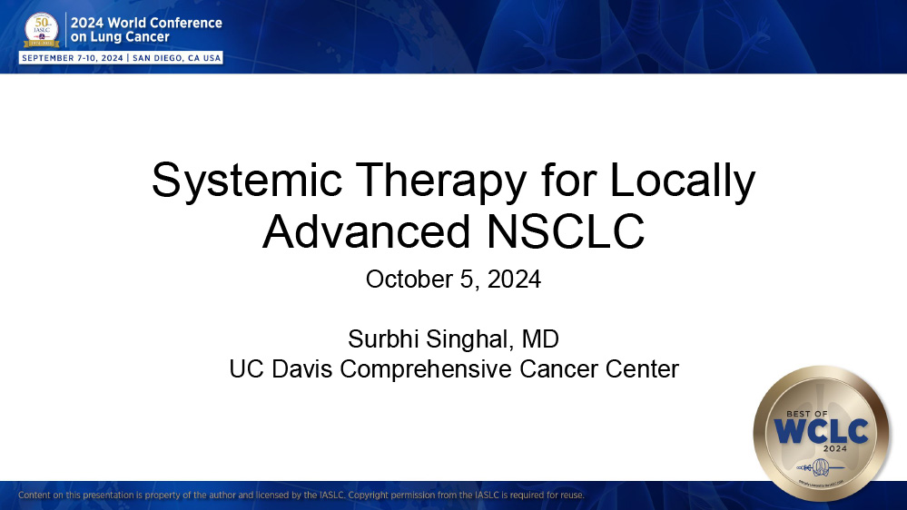 Locally Advanced NSCLC Chemotherapy / Targeted Therapy / Immunotherapy