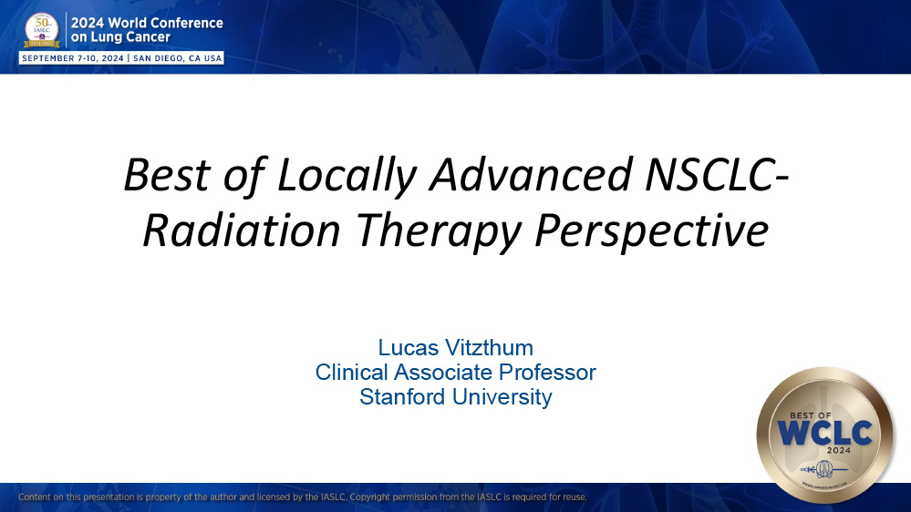 Locally Advanced NSCLC- Radiation Therapy