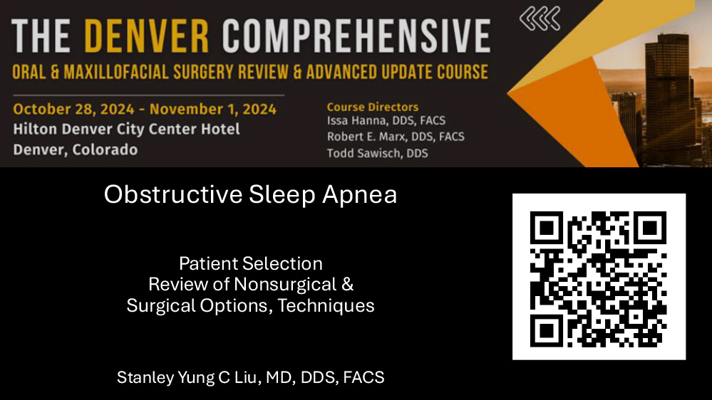 Obstructive Sleep Apnea, Patient Selection, Review of Nonsurgical and Surgical Options, and Surgical Techniques (Part 1)