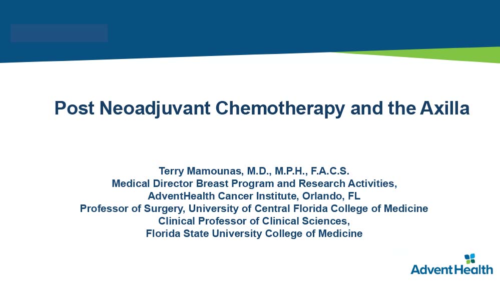 Post Neoadjuvant Chemotherapy and the Axilla