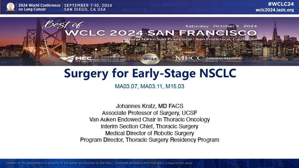 Surgery for Early-Stage NSCLC