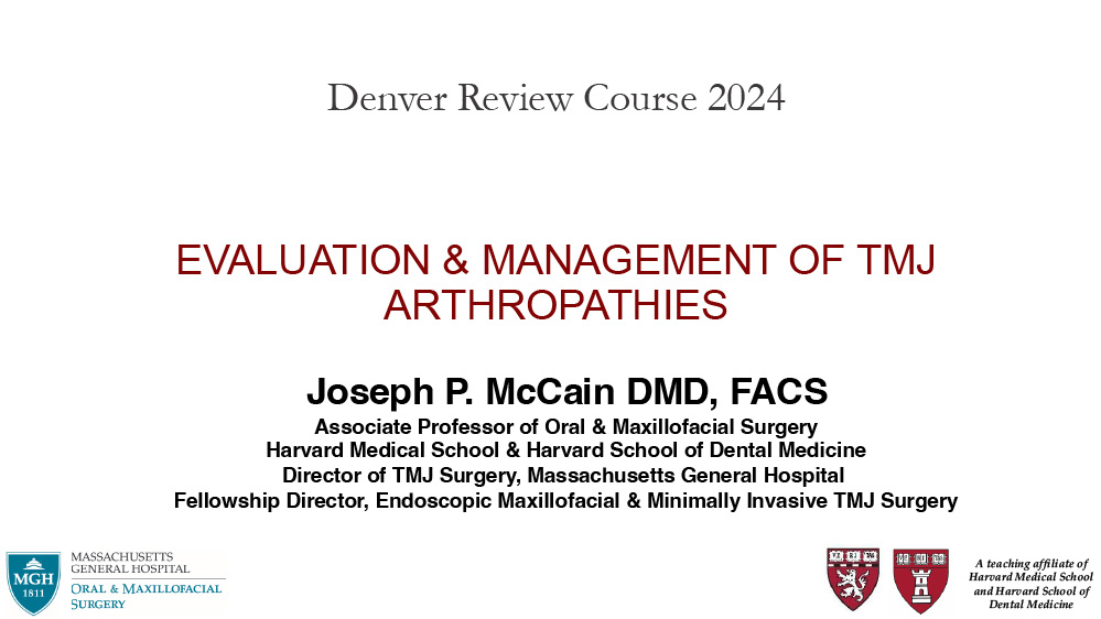 Temporal Mandibular Joint Disorders: Imaging, Nonsurgical Management, Patient Selection and Treatment Approaches