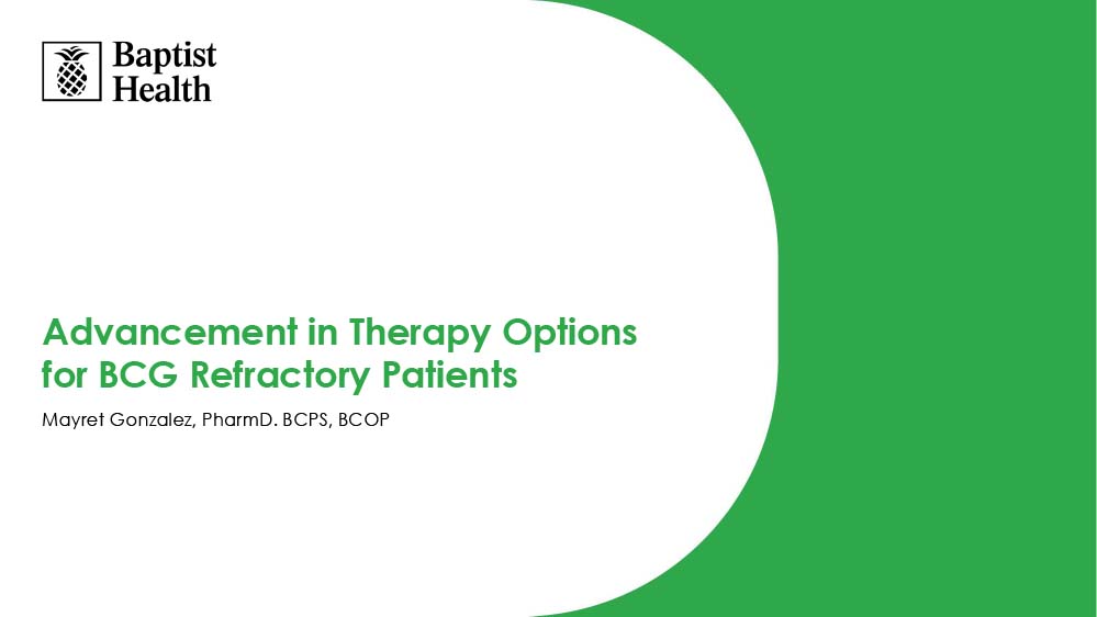 Advancement in Therapy Options for BCG-Refractory Patients