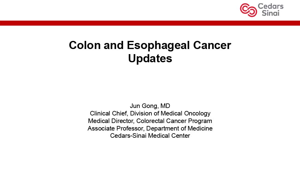 Colon and Esophageal Cancer Updates