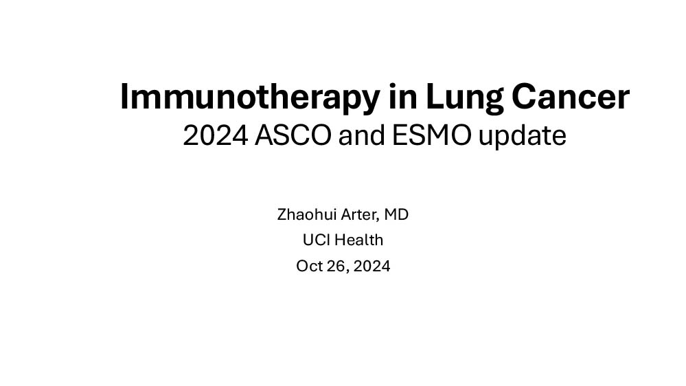 Immunotherapy Updates in Lung Cancer