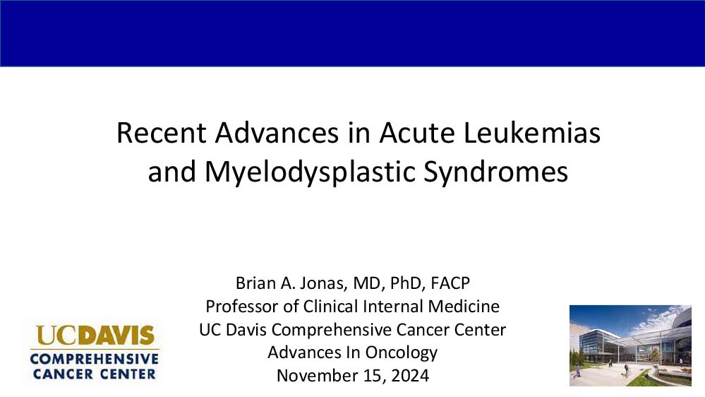 Recent Advances in Acute Leukemias