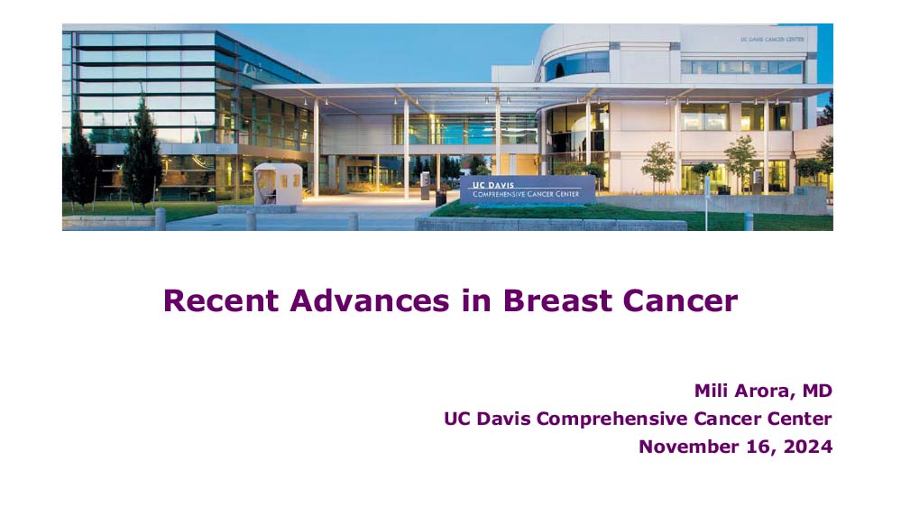 Recent Advances in Breast Cancer