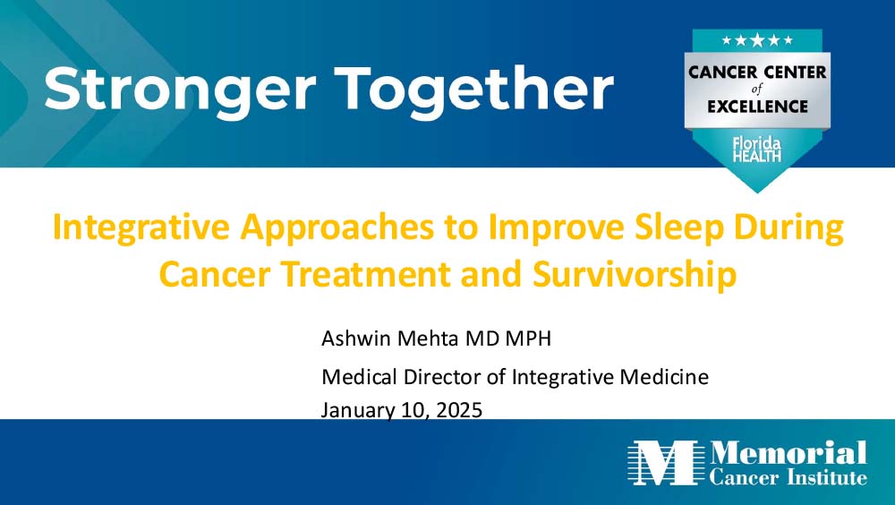 Integrative Approaches to Improve Sleep During Cancer Treatment and Survivorship