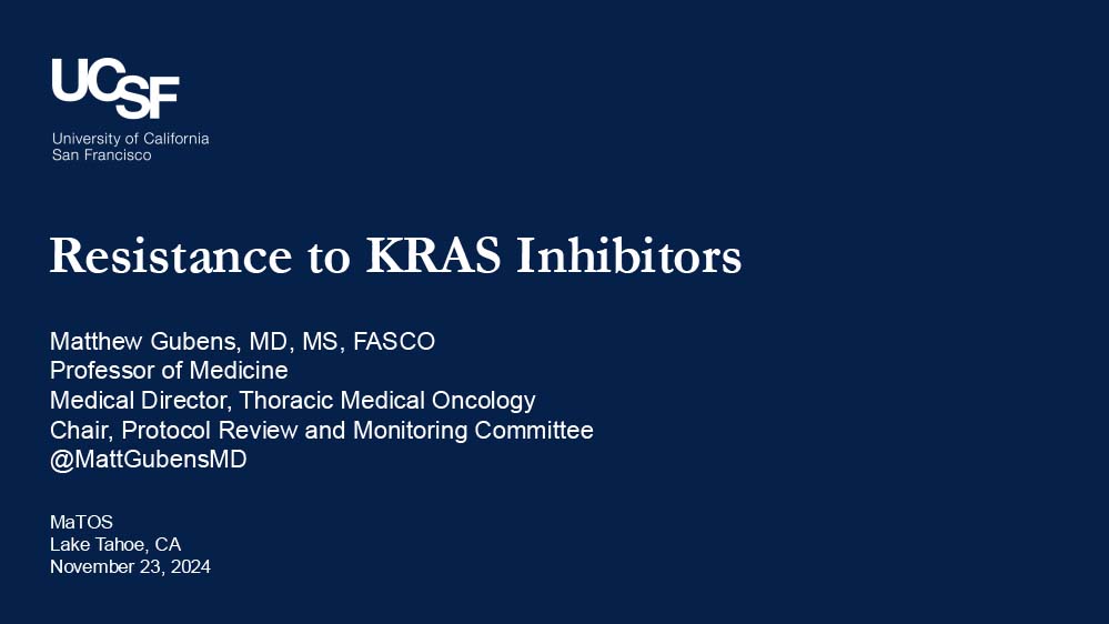 Resistance to KRAS Inhibitors