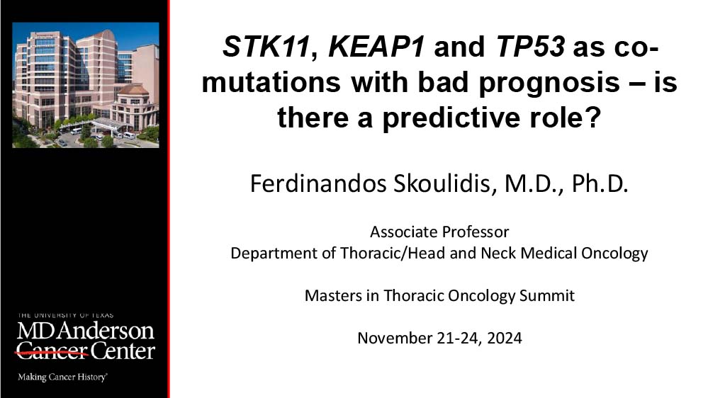 STK11, KEAP and TP53 as Co-Mutations with Bad Prognosis - Is there a Predictive Role?