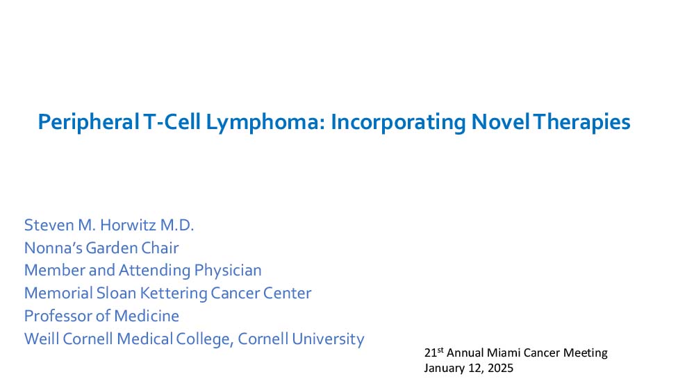 T-Cell NHL- Novel therapies